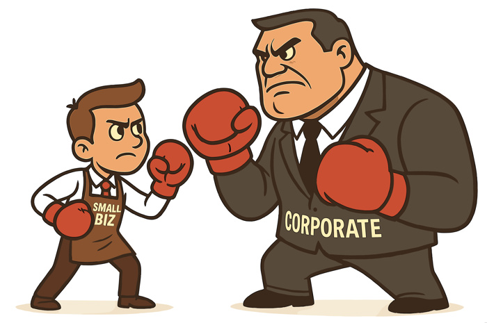 Benefits of being part of a small business vs a large corporation 